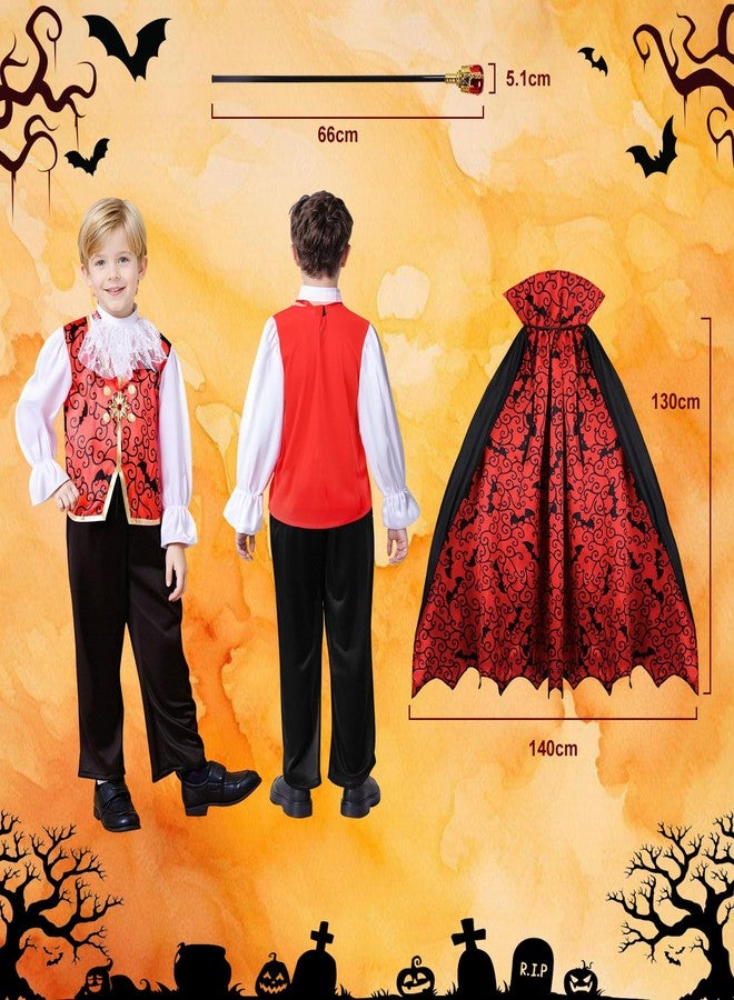 LOYO Boys Vampire Costume with Cape, Kids Halloween Costumes with Shirt and Pants, Boys Dress Up for Trick or Treat & Party(M,5-7 Years) - Image 4